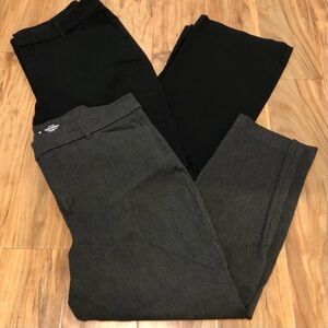 2 Pack Old Navy Women’s Pixie Charcoal Skinny Fit & Black Pixie Flares Size 16